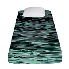 Blue Waves Flow Series 5 Fitted Sheet (single Size) by DimitriosArt