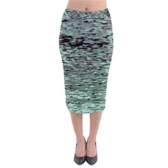 Blue Waves Flow Series 5 Midi Pencil Skirt by DimitriosArt