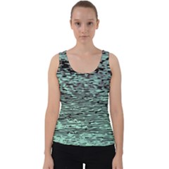 Blue Waves Flow Series 5 Velvet Tank Top by DimitriosArt