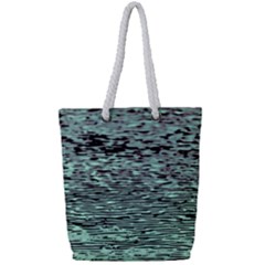 Blue Waves Flow Series 5 Full Print Rope Handle Tote (small) by DimitriosArt