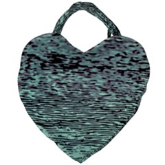 Blue Waves Flow Series 5 Giant Heart Shaped Tote by DimitriosArt