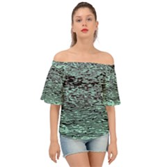 Blue Waves Flow Series 5 Off Shoulder Short Sleeve Top by DimitriosArt