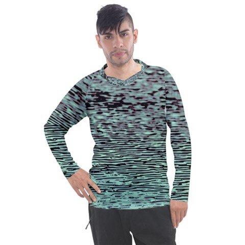 Blue Waves Flow Series 5 Men s Pique Long Sleeve Tee by DimitriosArt