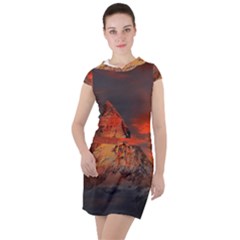 Switzerland-zermatt-mountains-snow Drawstring Hooded Dress