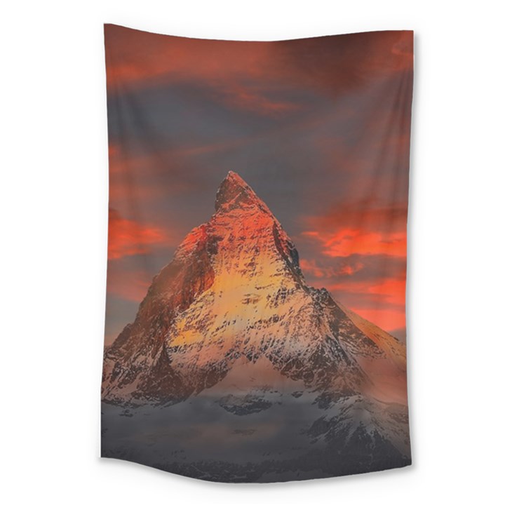 Switzerland-zermatt-mountains-snow Large Tapestry