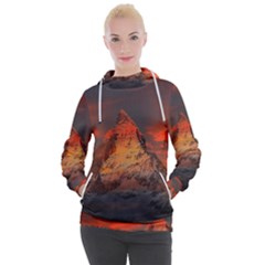 Switzerland-zermatt-mountains-snow Women s Hooded Pullover by Pakrebo