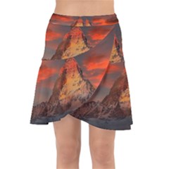 Switzerland-zermatt-mountains-snow Wrap Front Skirt