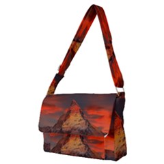 Switzerland-zermatt-mountains-snow Full Print Messenger Bag (m) by Pakrebo