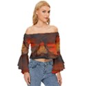 Switzerland-zermatt-mountains-snow Off Shoulder Flutter Bell Sleeve Top View3