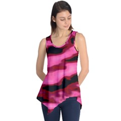 Pink  Waves Flow Series 3 Sleeveless Tunic by DimitriosArt