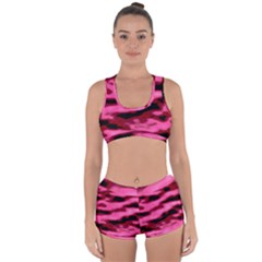 Pink  Waves Flow Series 3 Racerback Boyleg Bikini Set by DimitriosArt