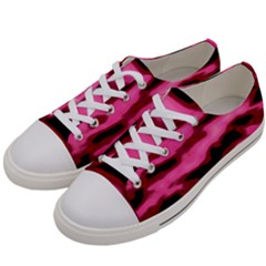 Pink  Waves Flow Series 3 Men s Low Top Canvas Sneakers by DimitriosArt