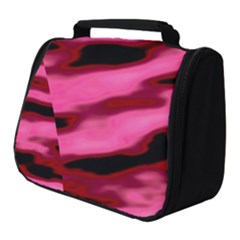 Pink  Waves Flow Series 3 Full Print Travel Pouch (small) by DimitriosArt