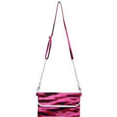 Pink  Waves Flow Series 3 Mini Crossbody Handbag by DimitriosArt