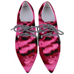 Pink  Waves Flow Series 3 Pointed Oxford Shoes