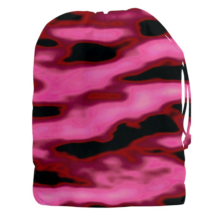 Pink  Waves Flow Series 3 Drawstring Pouch (3XL)