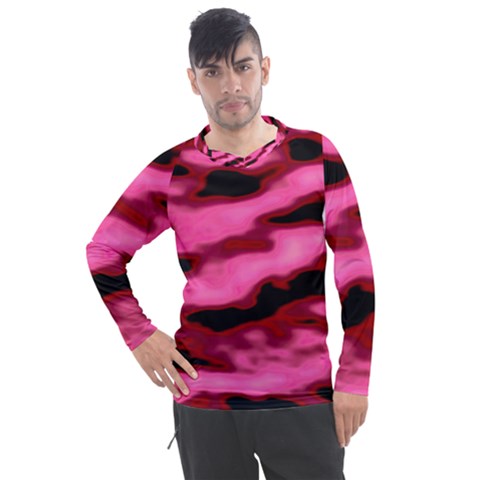 Pink  Waves Flow Series 3 Men s Pique Long Sleeve Tee by DimitriosArt