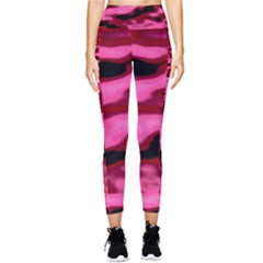 Pink  Waves Flow Series 3 Pocket Leggings 