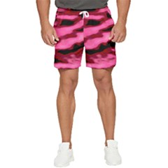 Pink  Waves Flow Series 3 Men s Runner Shorts by DimitriosArt