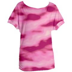 Pink  Waves Flow Series 4 Women s Oversized Tee by DimitriosArt