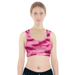 Pink  Waves Flow Series 4 Sports Bra With Pocket by DimitriosArt