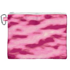 Pink  Waves Flow Series 4 Canvas Cosmetic Bag (xxl) by DimitriosArt