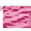 Pink  Waves Flow Series 4 Canvas Cosmetic Bag (XXXL) View1