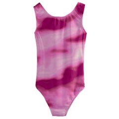 Pink  Waves Flow Series 4 Kids  Cut-out Back One Piece Swimsuit by DimitriosArt