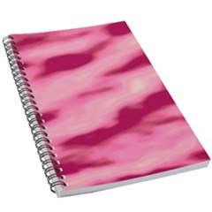 Pink  Waves Flow Series 4 5 5  X 8 5  Notebook by DimitriosArt