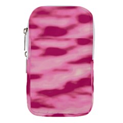 Pink  Waves Flow Series 4 Waist Pouch (large) by DimitriosArt