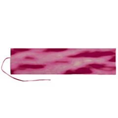 Pink  Waves Flow Series 4 Roll Up Canvas Pencil Holder (l) by DimitriosArt