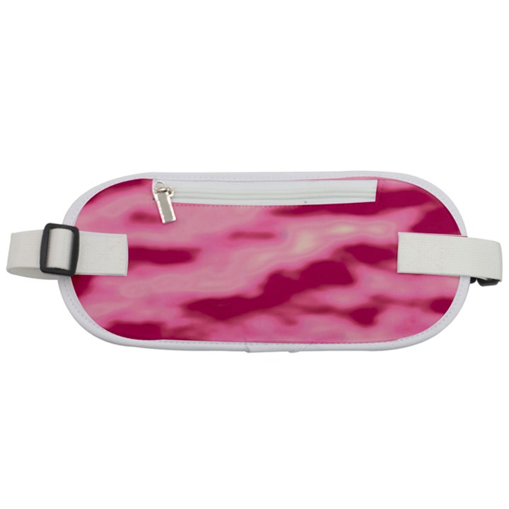 Pink  Waves Flow Series 4 Rounded Waist Pouch