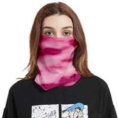 Pink  Waves Flow Series 4 Face Covering Bandana (two Sides) by DimitriosArt