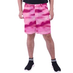 Pink  Waves Flow Series 4 Men s Pocket Shorts by DimitriosArt