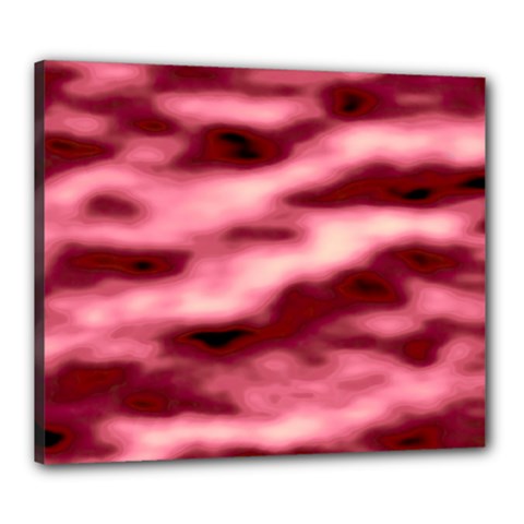 Pink  Waves Flow Series 5 Canvas 24  X 20  (stretched) by DimitriosArt