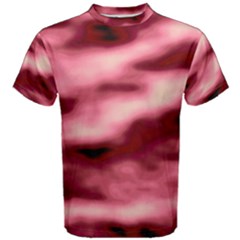 Pink  Waves Flow Series 5 Men s Cotton Tee by DimitriosArt