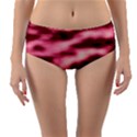 Pink  Waves Flow Series 5 Reversible Mid-Waist Bikini Bottoms View1