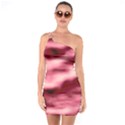 Pink  Waves Flow Series 5 One Soulder Bodycon Dress View1