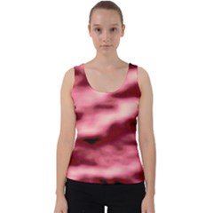 Pink  Waves Flow Series 5 Velvet Tank Top by DimitriosArt