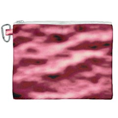 Pink  Waves Flow Series 5 Canvas Cosmetic Bag (xxl) by DimitriosArt