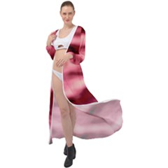 Pink  Waves Flow Series 5 Maxi Chiffon Beach Wrap by DimitriosArt