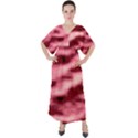 Pink  Waves Flow Series 5 V-Neck Boho Style Maxi Dress View1