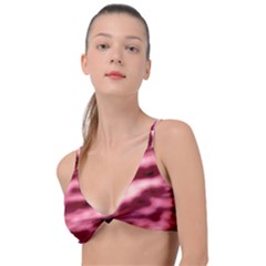 Pink  Waves Flow Series 5 Knot Up Bikini Top by DimitriosArt