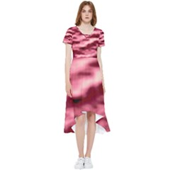 Pink  Waves Flow Series 5 High Low Boho Dress by DimitriosArt