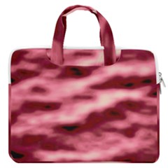 Pink  Waves Flow Series 5 Macbook Pro Double Pocket Laptop Bag (large)