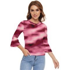 Pink  Waves Flow Series 5 Bell Sleeve Top