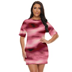 Pink  Waves Flow Series 5 Just Threw It On Dress by DimitriosArt