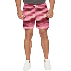 Pink  Waves Flow Series 5 Men s Runner Shorts by DimitriosArt