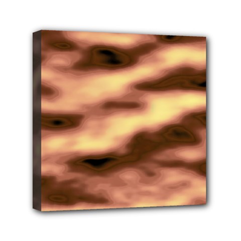 Gold Waves Flow Series 2 Mini Canvas 6  X 6  (stretched) by DimitriosArt