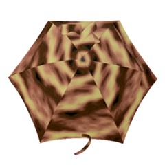 Gold Waves Flow Series 2 Mini Folding Umbrellas by DimitriosArt